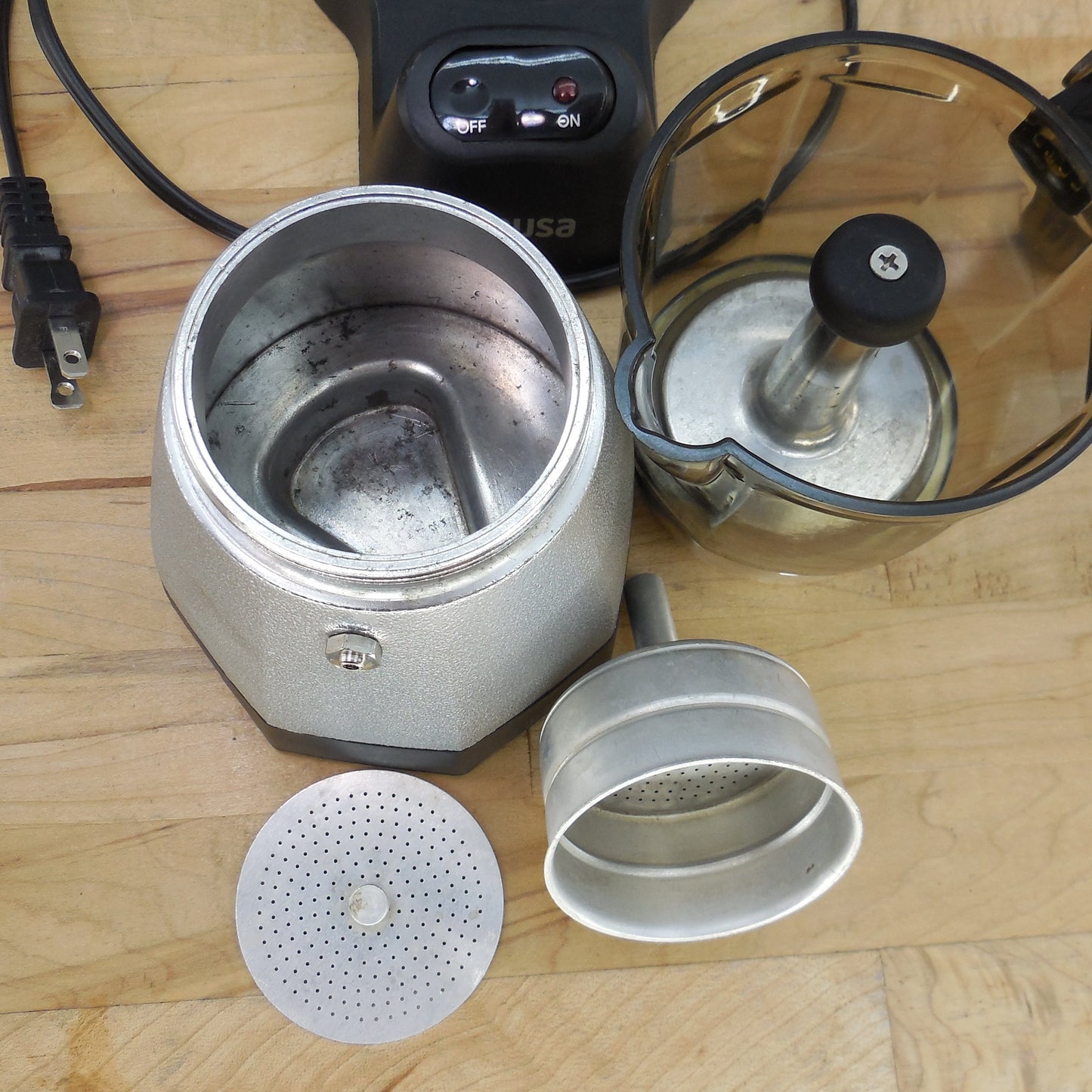 Imusa Electric Espresso Maker B120-600007 Aluminum Silver Used