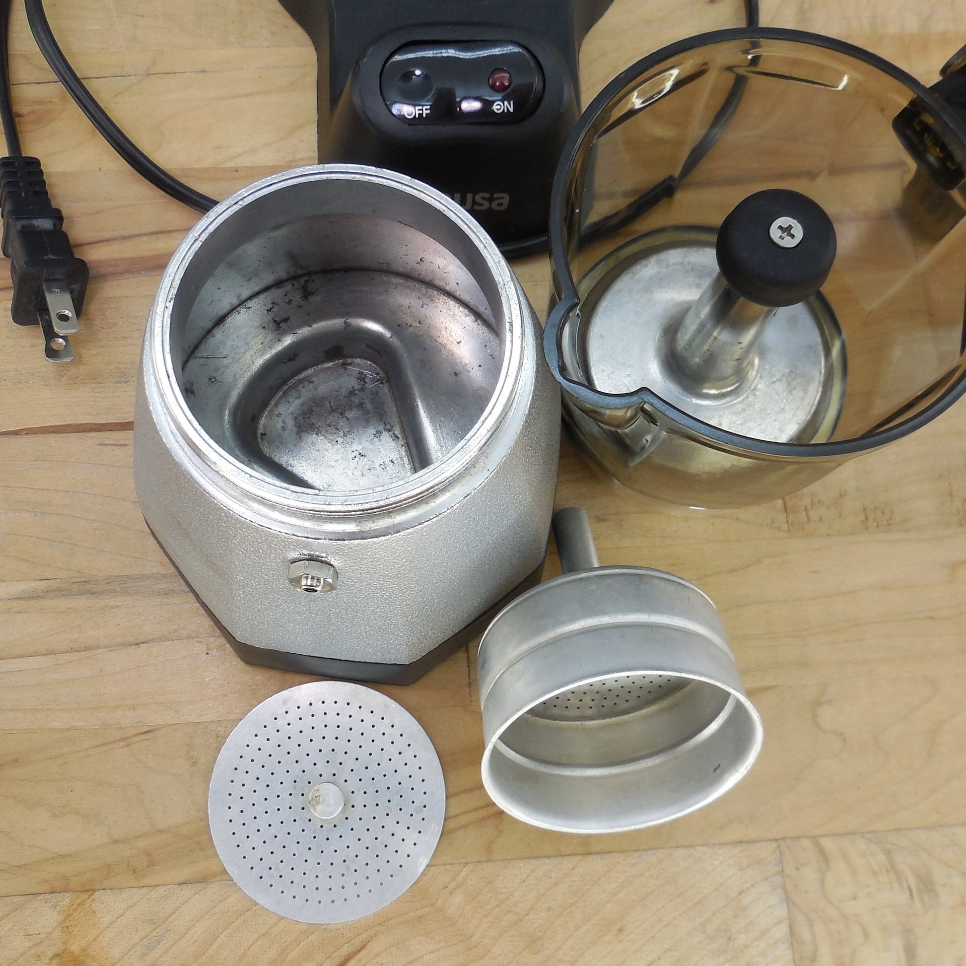 Imusa Electric Espresso Maker B120-600007 Aluminum Silver Used