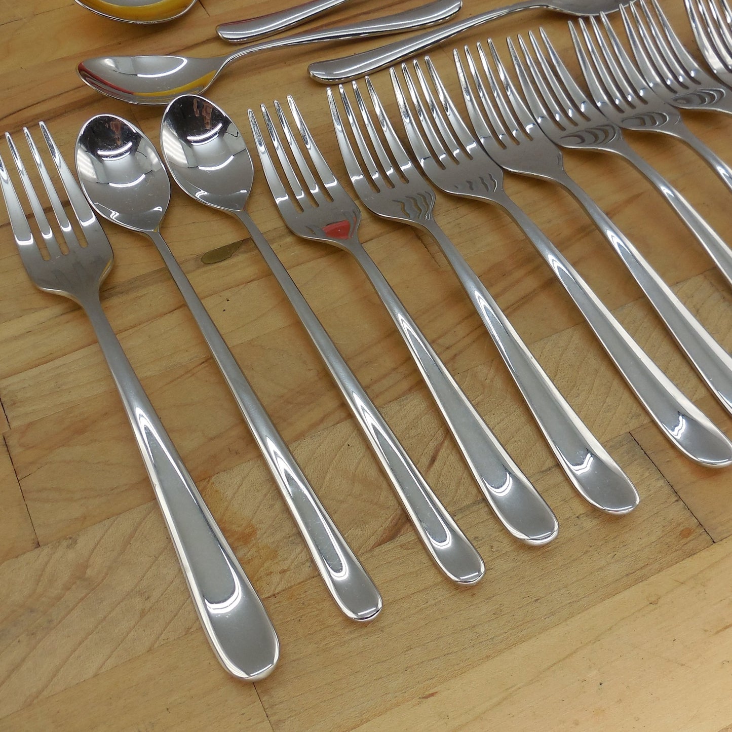 Robert Welch Iona Tour Stainless Flatware 15 Lot Teaspoon Fork Iced Tea Used
