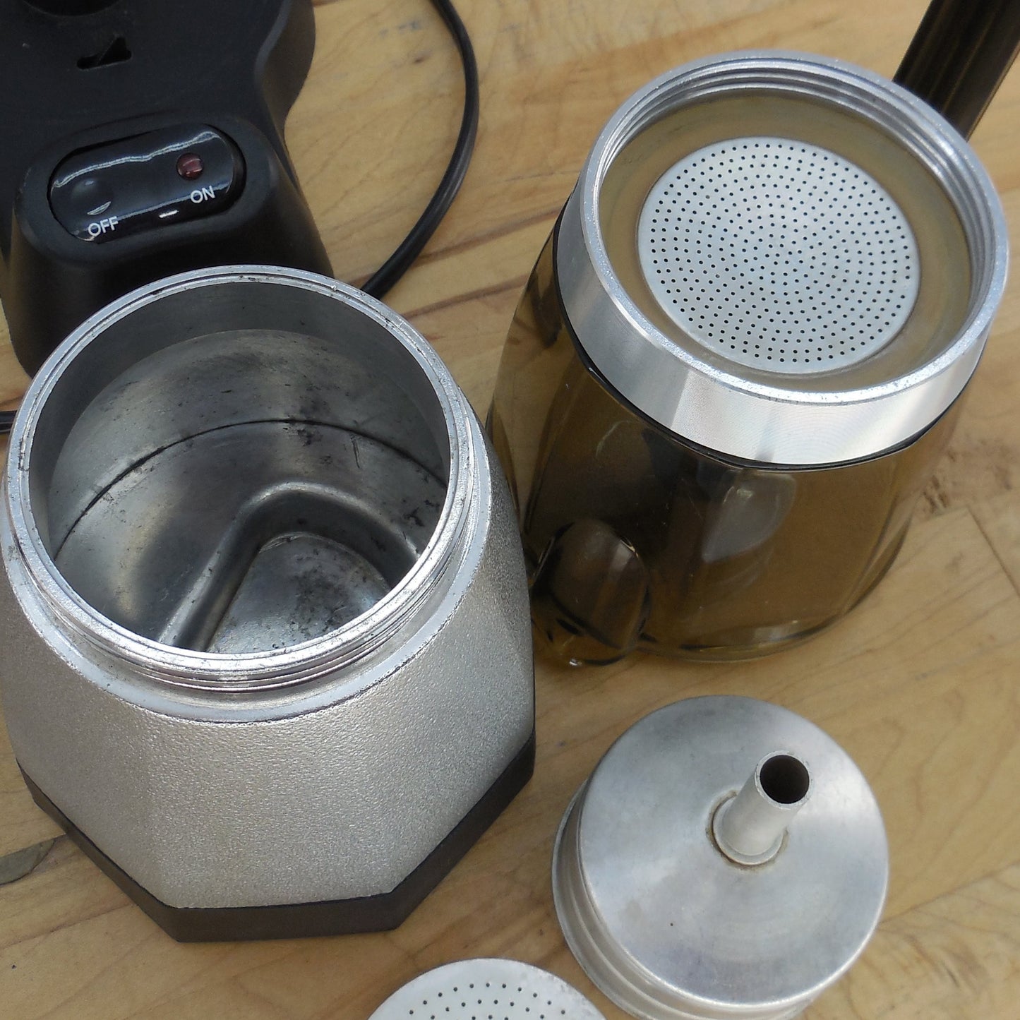 Imusa Electric Espresso Maker B120-600007 Aluminum Silver Cleaned