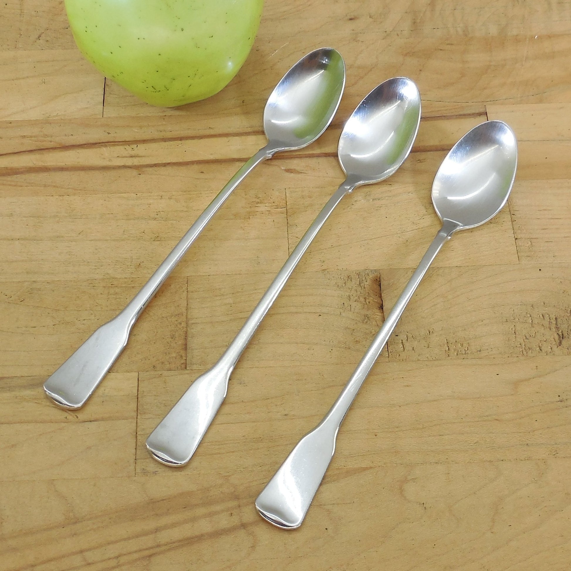 Oneida Heritage Cube American Colonial Stainless Flatware -3 Iced Tea Spoons