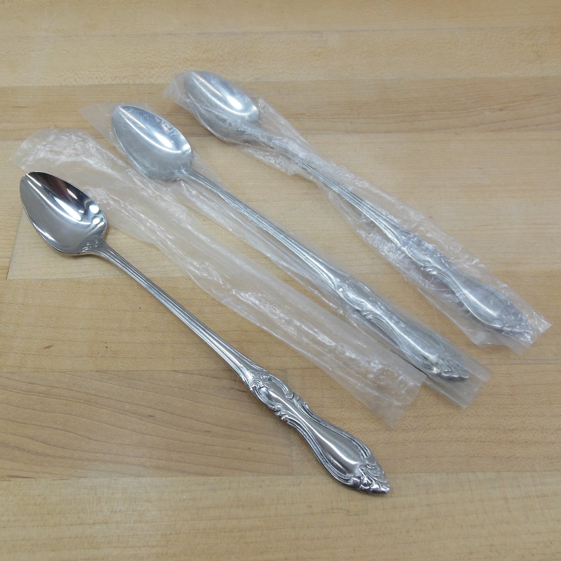 Towle Supreme Cutlery TWS70 NOS Iced Tea Spoons - 3 Set New NIP