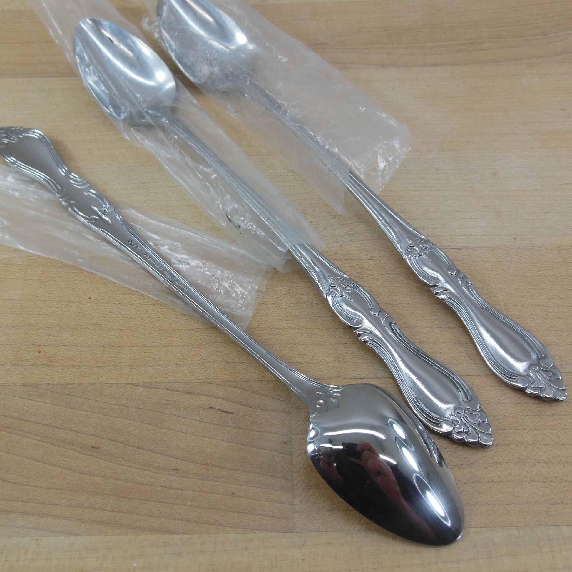 Towle Supreme Cutlery TWS70 NOS Iced Tea Spoons - 3 Set Vintage