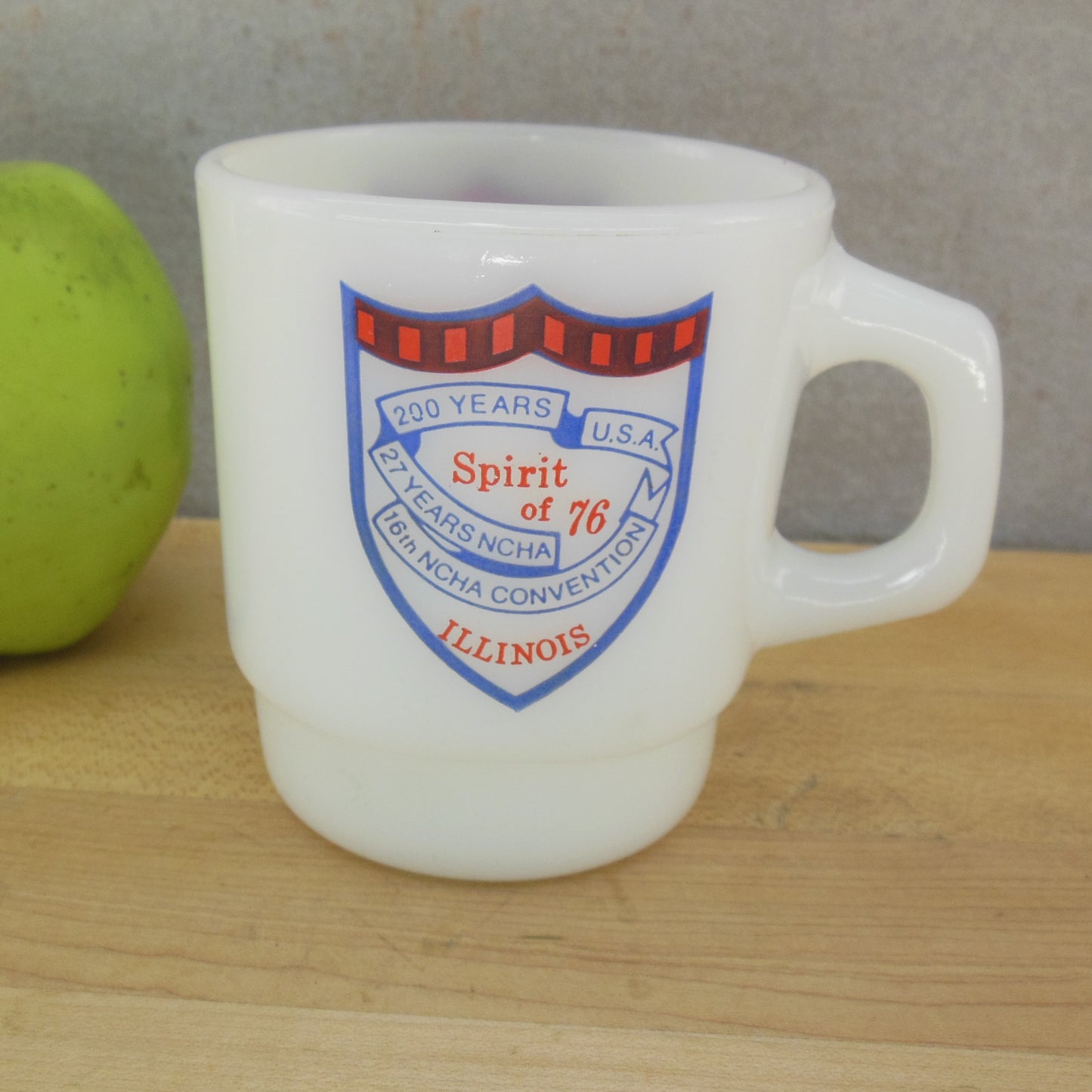 Fire King USA Glass Mug - NCHA 16th Convention Spirit of 76 Ill.