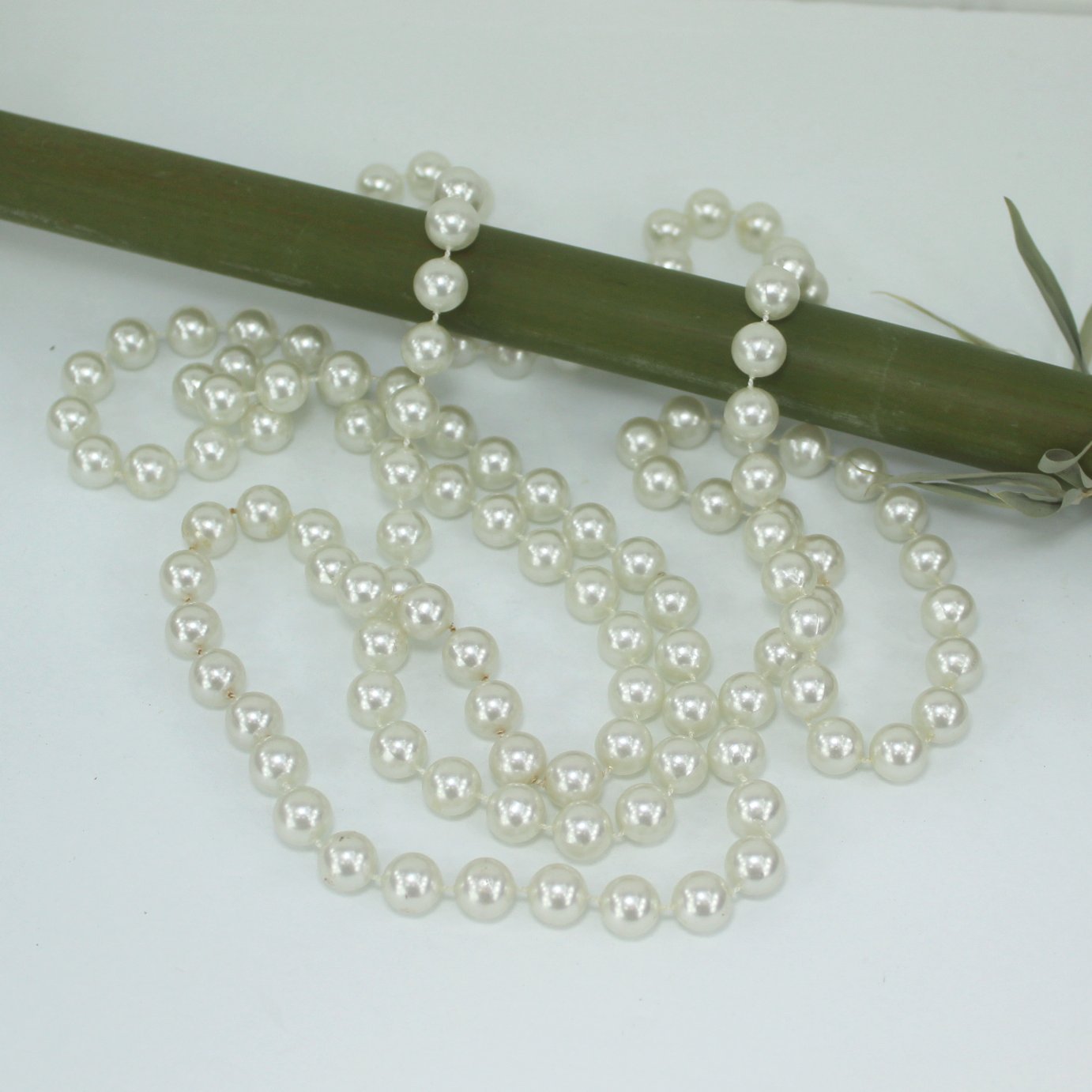 Lariat Rope Necklace Moonlight White Knotted 9mm Pearls 58" Length you'll have fun with these pearls