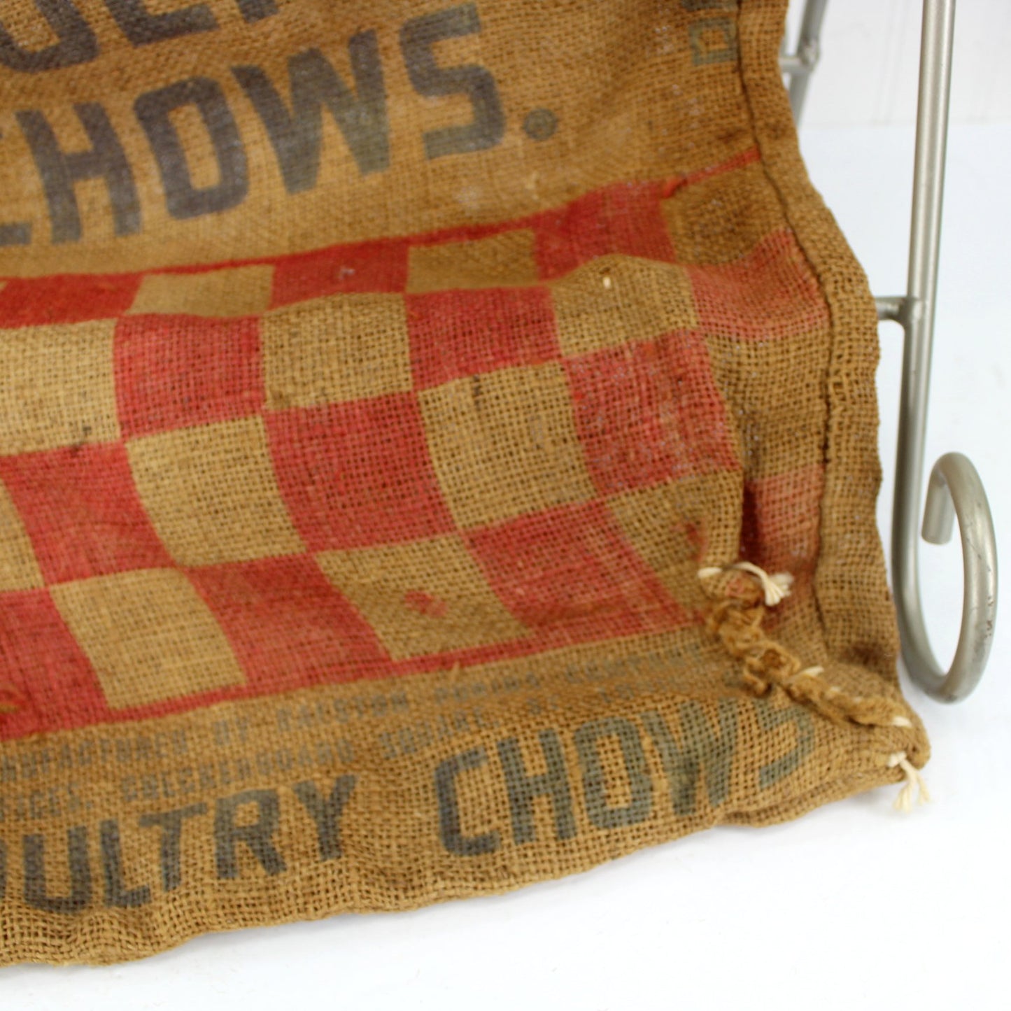 Purina Vintage Poultry Chows Burlap Feed Bag Sack 50# Size