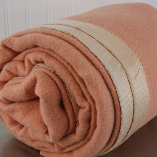 Vintage Pink Beacon 100% Wool Blanket 1