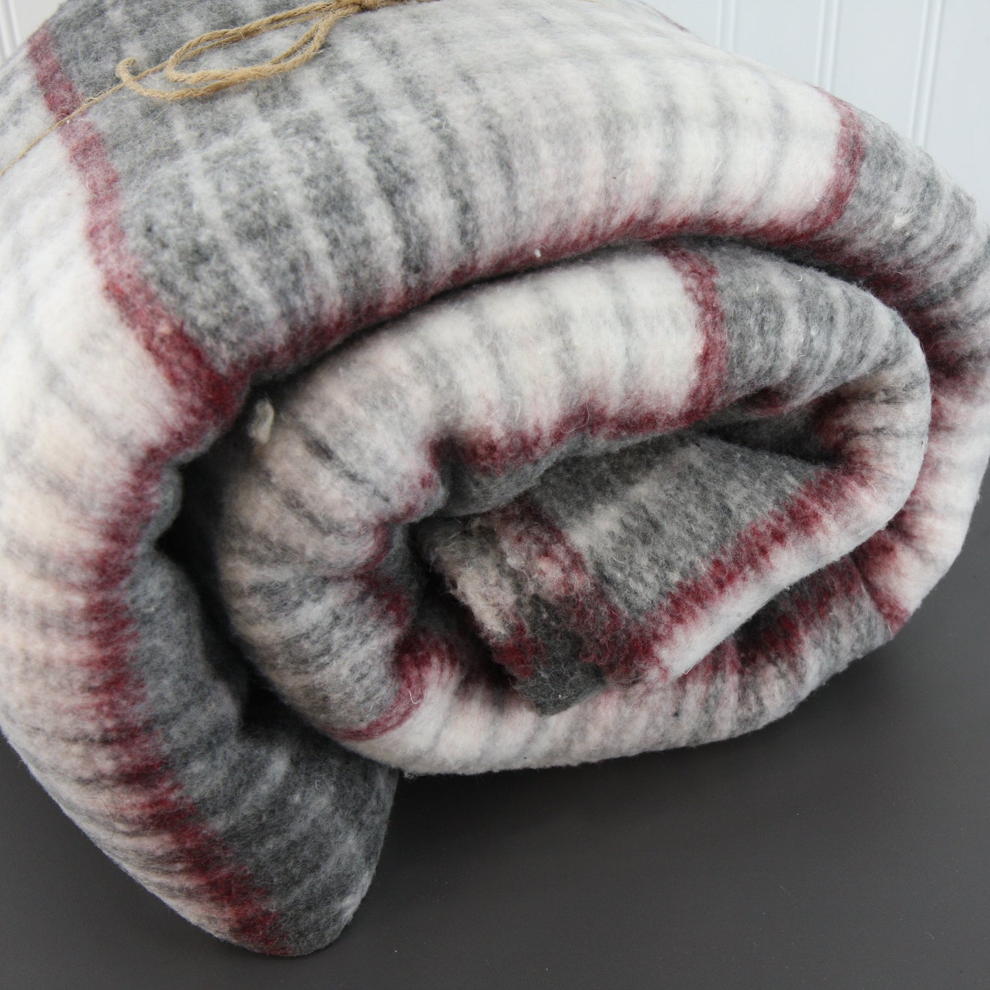 Vaquera Throw Blanket From Lanera Textil Red Gray Plaid 76 X 60
