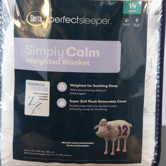 Serta Simply Calm 14 Pound Adult Weighted Blanket 42" x 72"