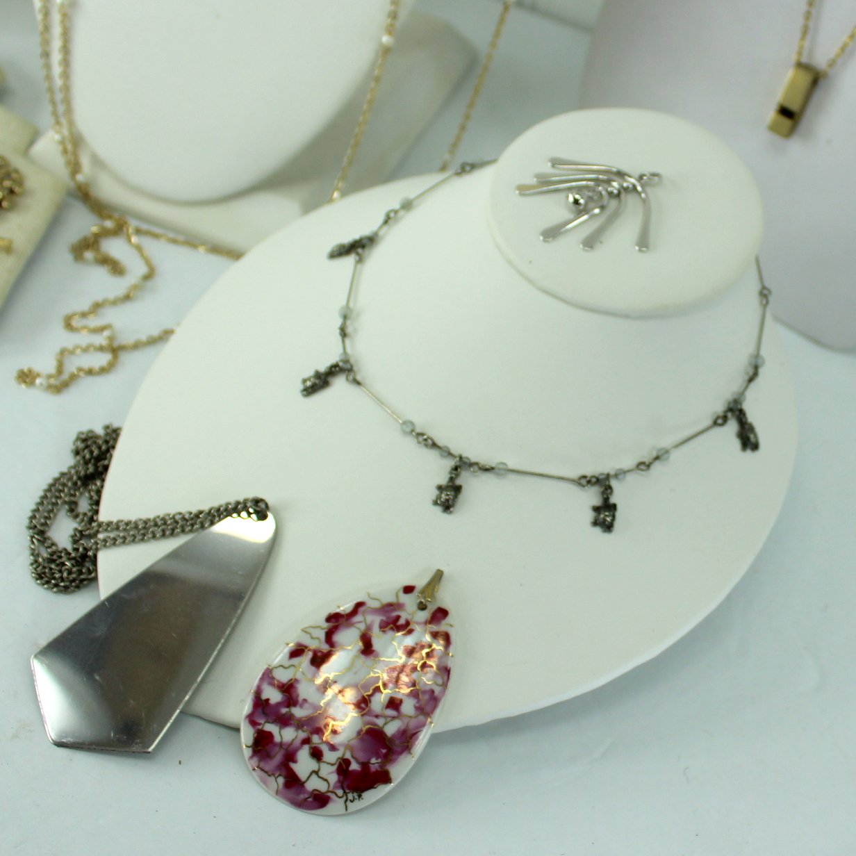 Collection Lot Jewelry Unmarked Necklaces Bracelets Wearables Resale pendants turtle necklace