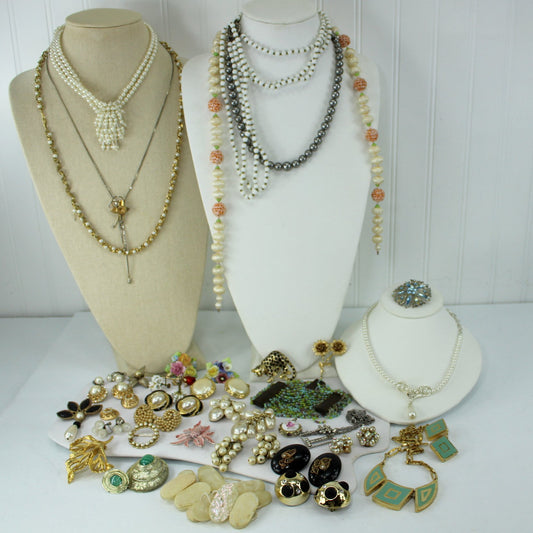 Collection Lot Jewelry Damaged DIY Projects Repair Stones 38 Pieces Pairs