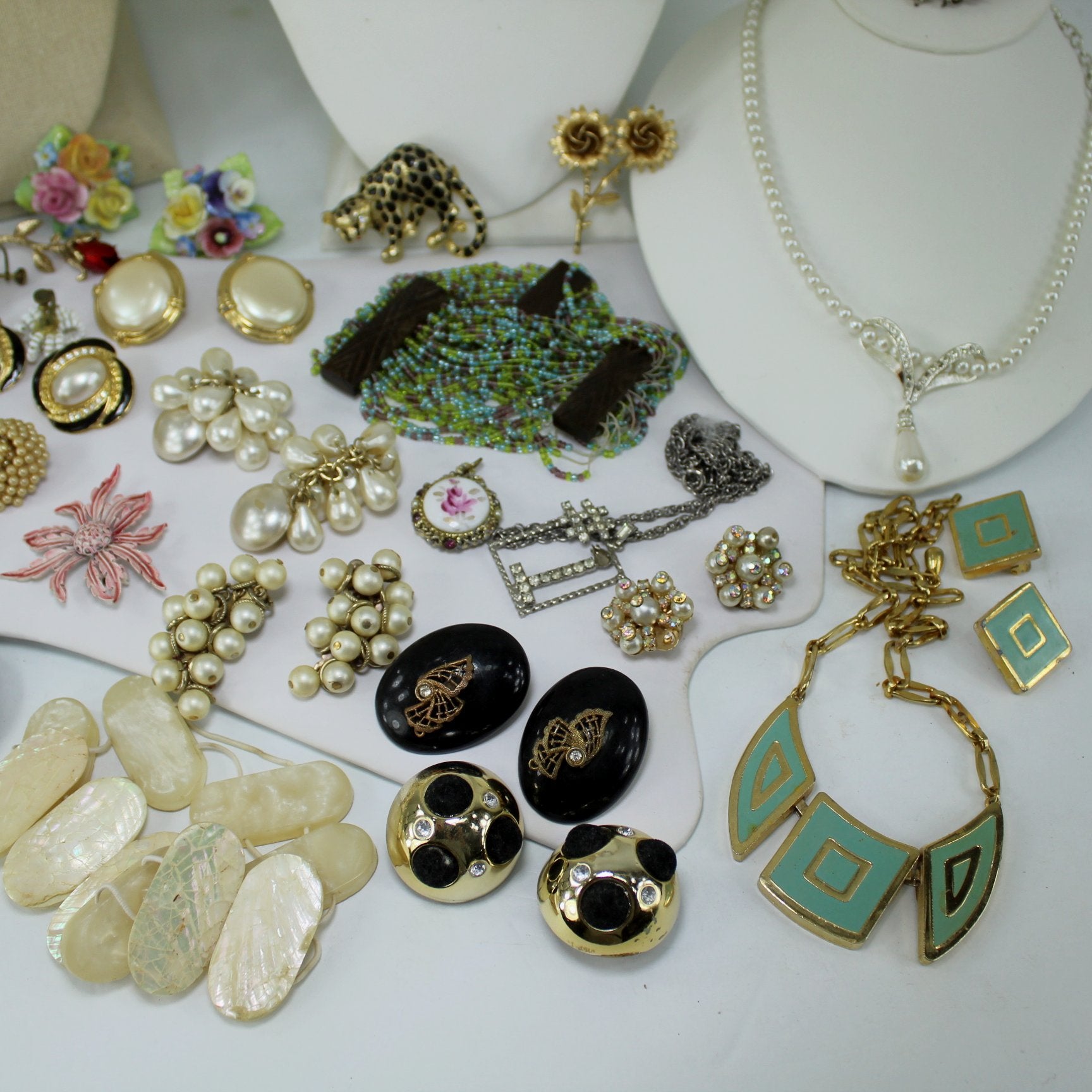 Collection Lot Jewelry Damaged DIY Projects Repair Stones 38 Pieces Pairs repair stones