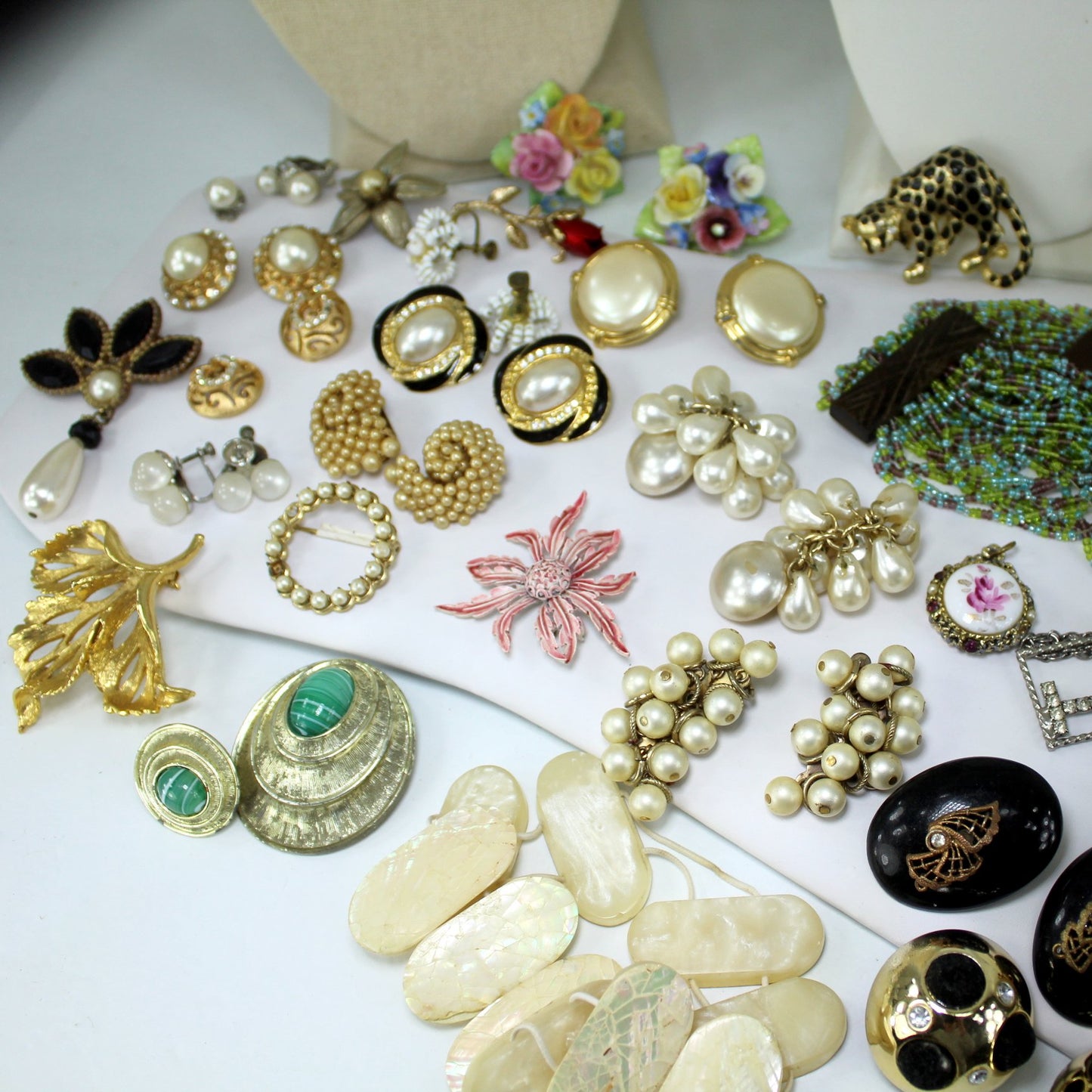 Collection Lot Jewelry Damaged DIY Projects Repair Stones 38 Pieces Pairs  good for loose beads