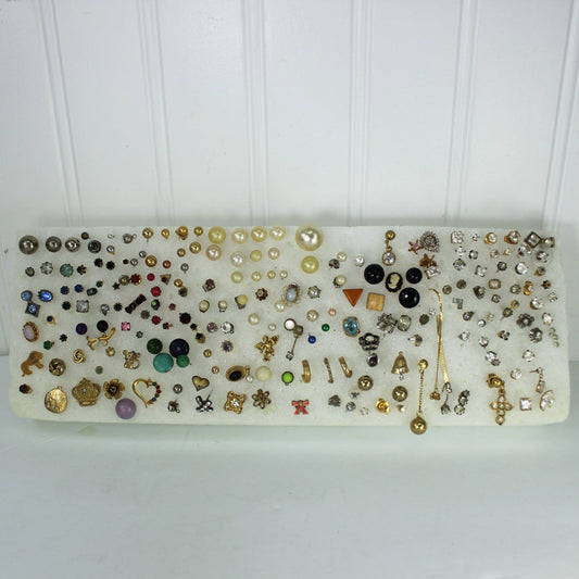 Lot Collection 210 Single Post Earrings Wearables DIY Project Stones Repurpose
