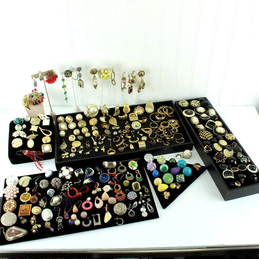 Lot Collection 244 Single Vintage Earrings DIY Project Repurpose
