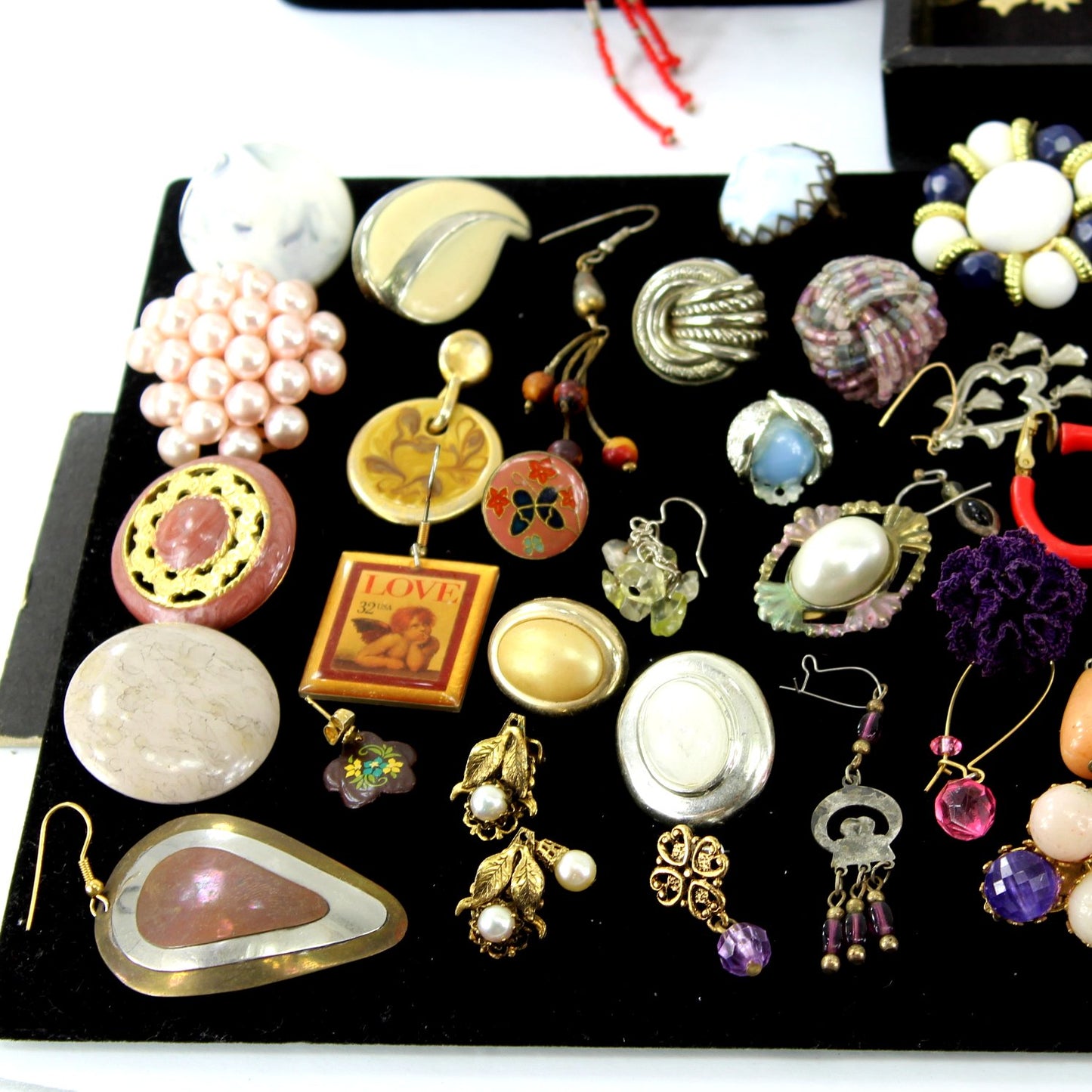 Lot Collection 244 Single Vintage Earrings DIY Project Repurpose different eras decades