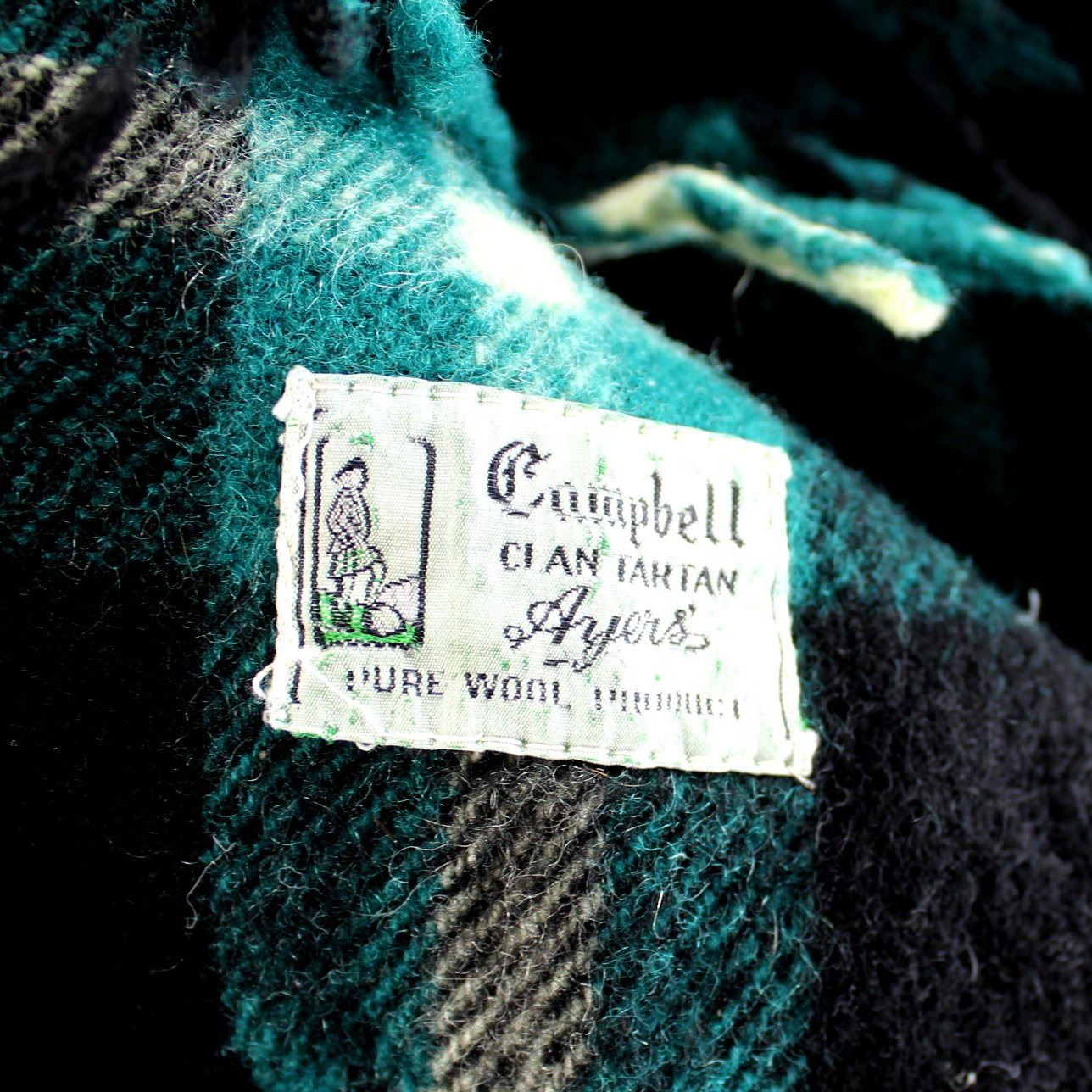 Heavy Fringed Wool Throws Blankets 2 Cutters Use DIY Felt Crafts Ayers Campbell Clan campbell tartan