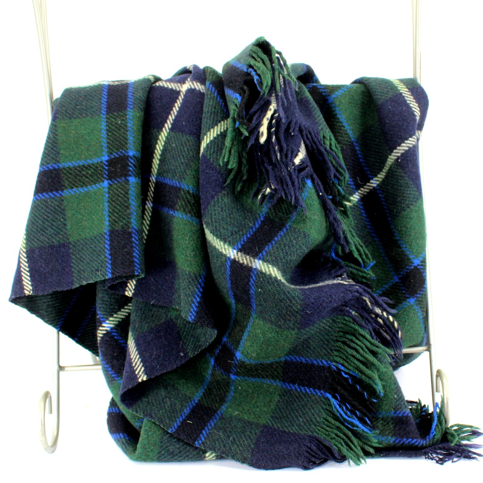 Heavy Fringed Wool Throws Blankets 2 Cutters Use DIY Felt Crafts Ayers Campbell Clan very heavy