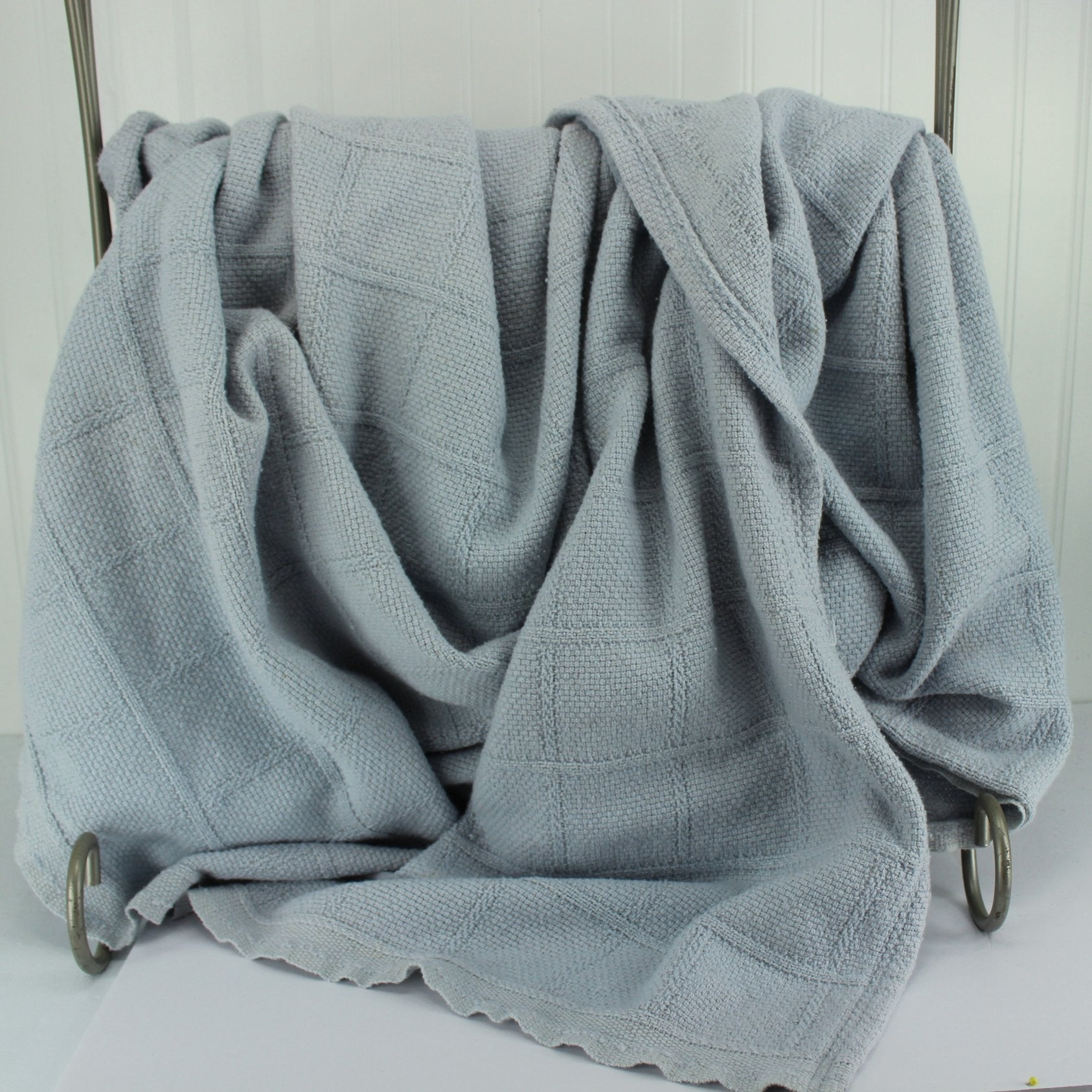 Ralph Lauren Cotton Blanket Pale Blue 66 1/2" X 84" Discounted