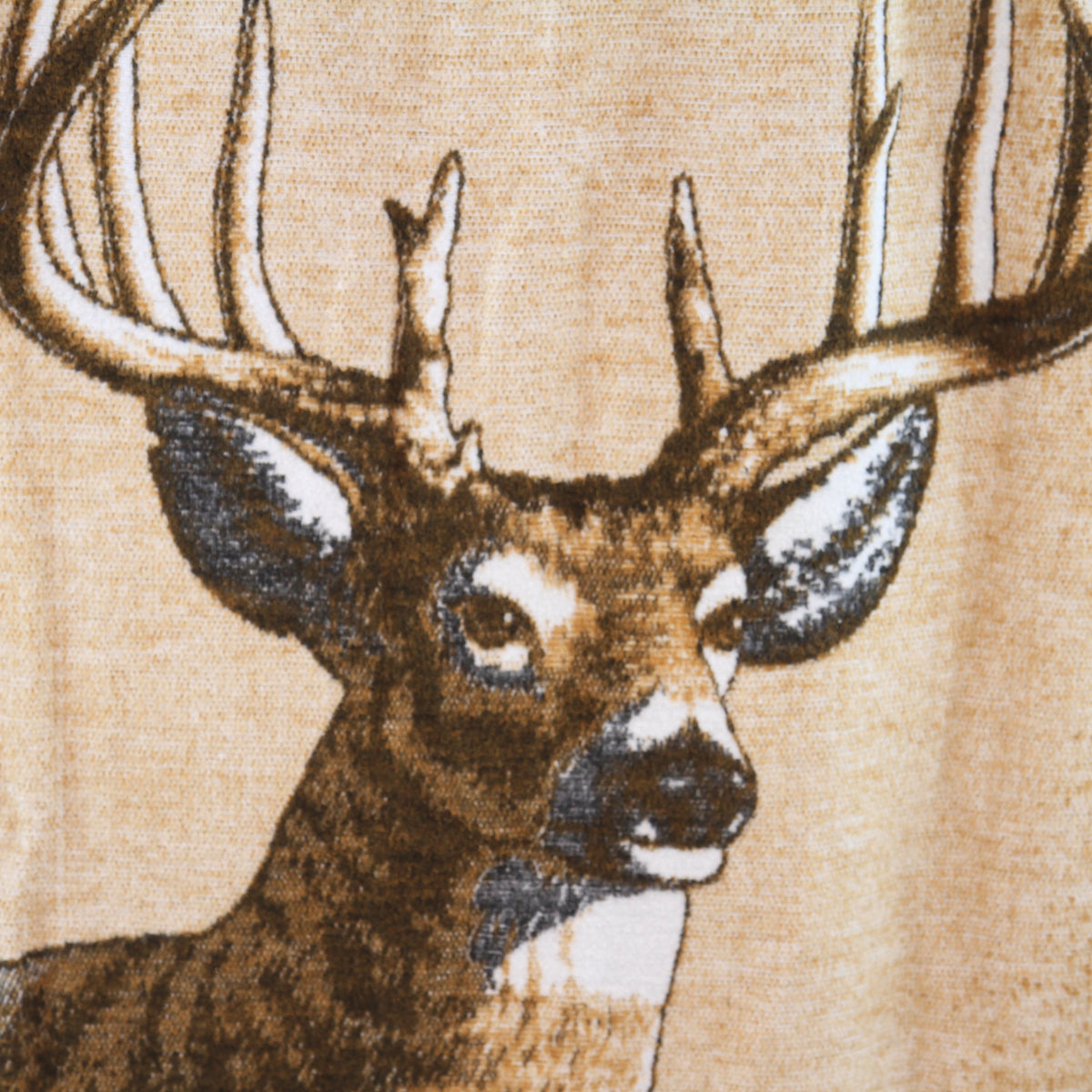 Vintage Biederlack James Hautman Deer Plush Blanket Throw 53 1/2W x 76L