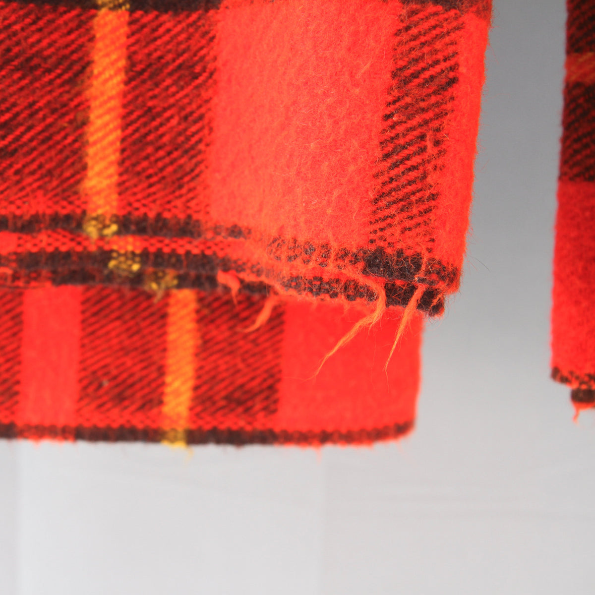 Pair Vintage Classic Red Plaid Throws Stadium Blankets 54 X 54. Believed to be made by Faribo.&nbsp;