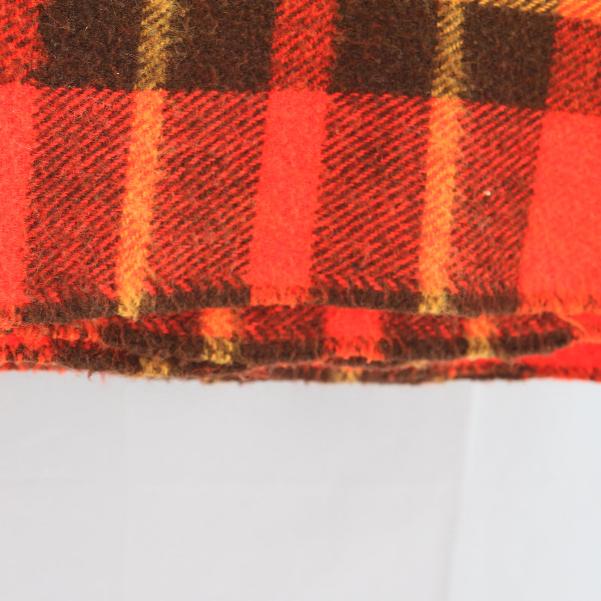 Pair Vintage Unbranded Classic Red Plaid Throws Stadium Blankets 54 X 54