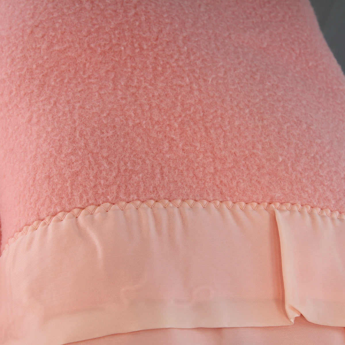 Pair Vintage Pink Acrylic Blankets 68W X 78L