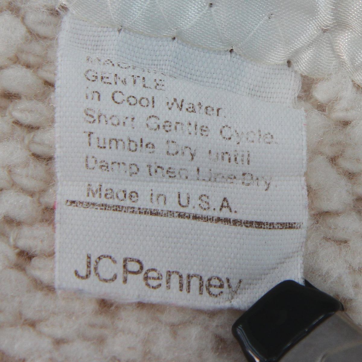 Vintage JC Penney Thermal Blanket Cream 85"W x 88"L