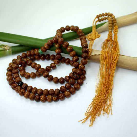 Prayer Beads Necklace India Knotted Cord Beaded Tassel