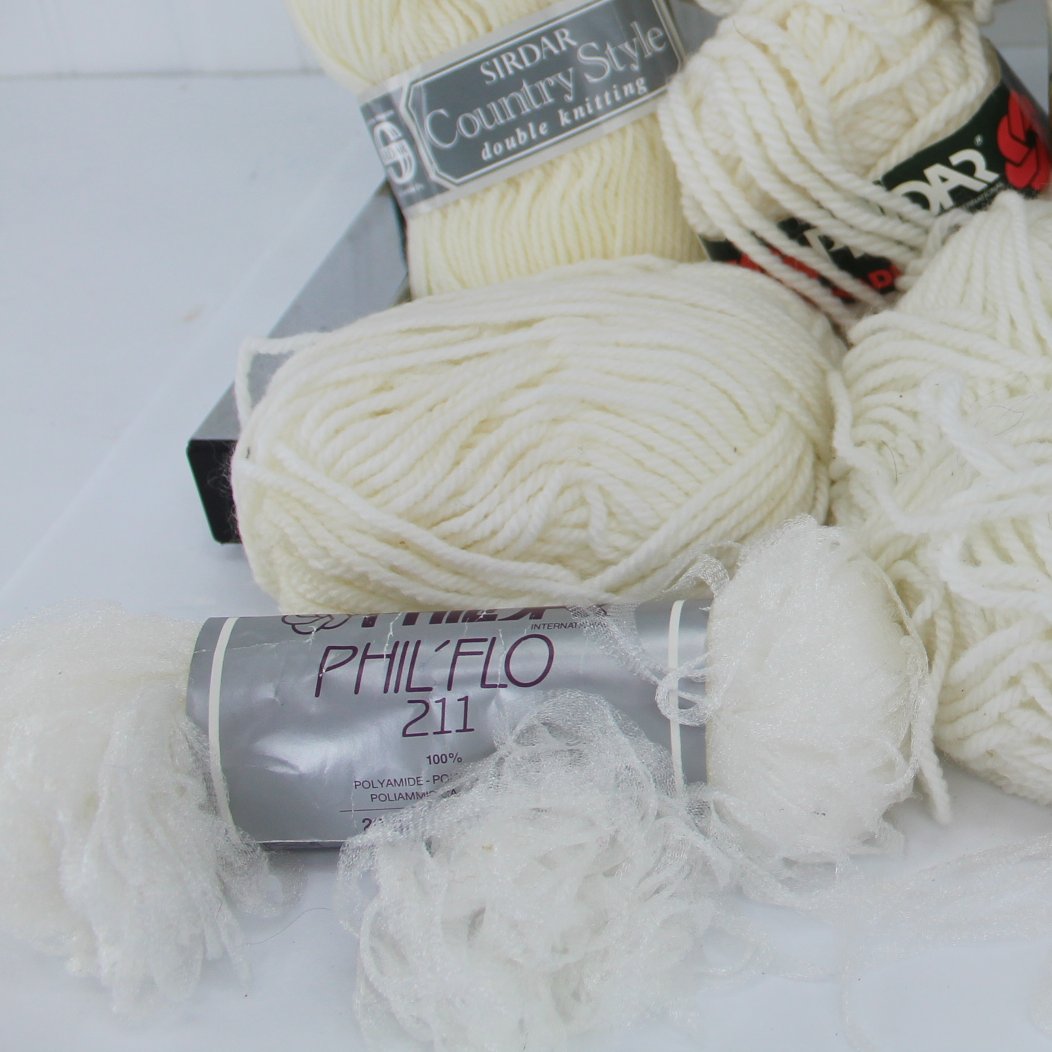 Yarn Collection England Germany DIY Crafts Wool Mohair Acrylic whites