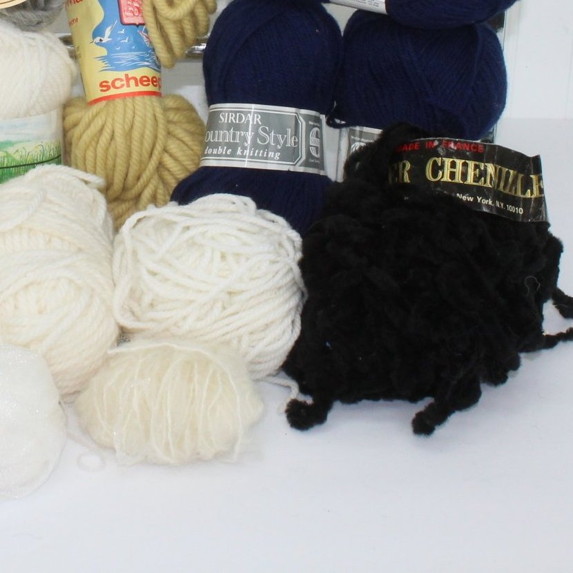 Yarn Collection England Germany DIY Crafts Wool Mohair Acrylic some of yarn closeup