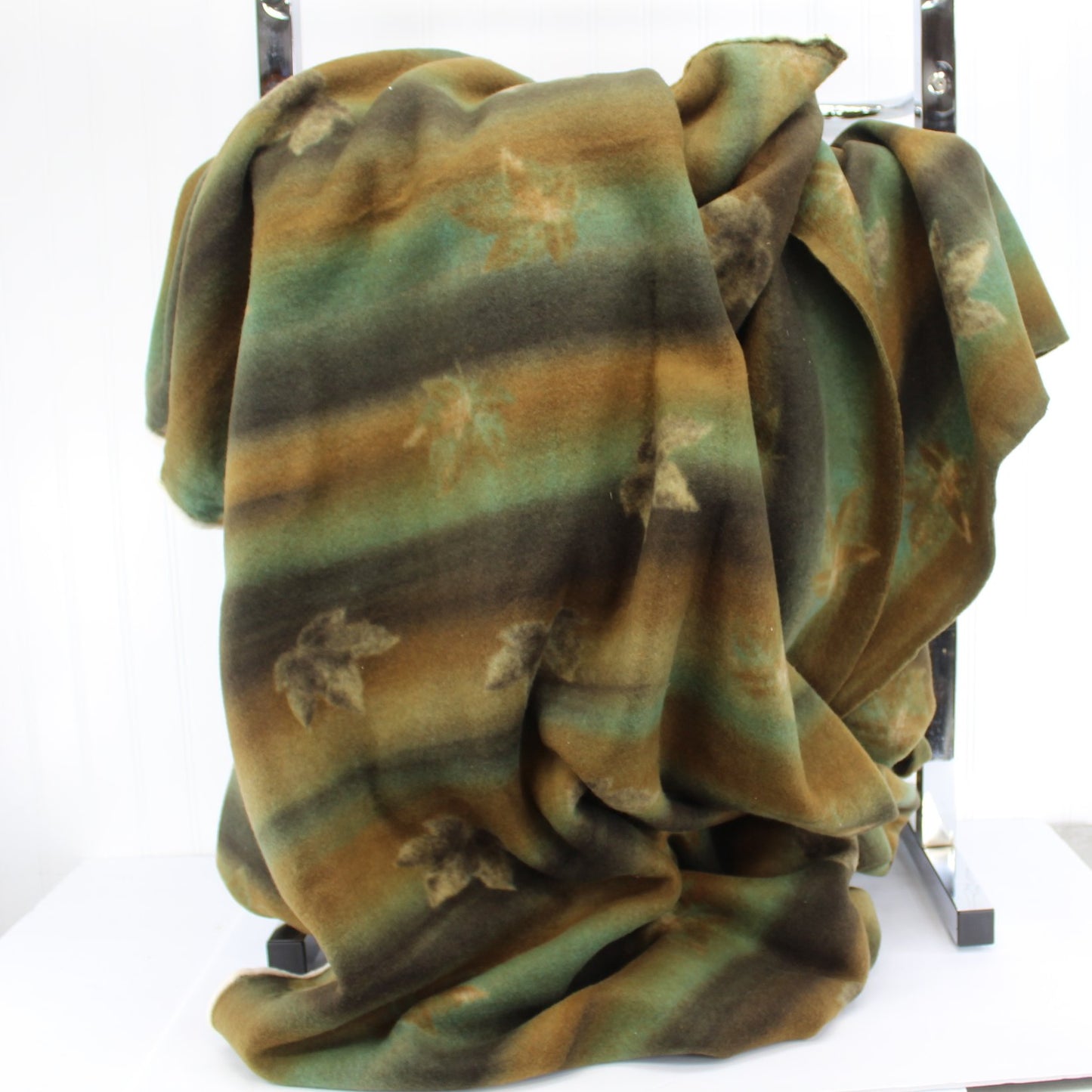 Plush Fleece Fabric 4 Yards X 60" DIY Sewing Great Colors Aqua Browns soft flexible