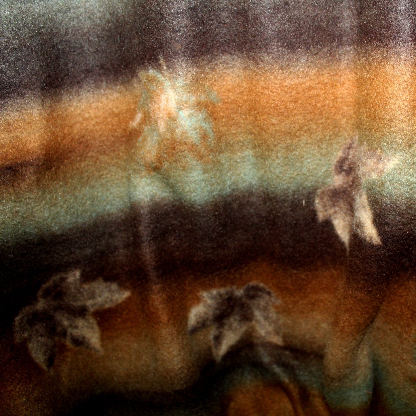 Plush Fleece Fabric 4 Yards X 60" DIY Sewing Great Colors Aqua Browns closeup pattern