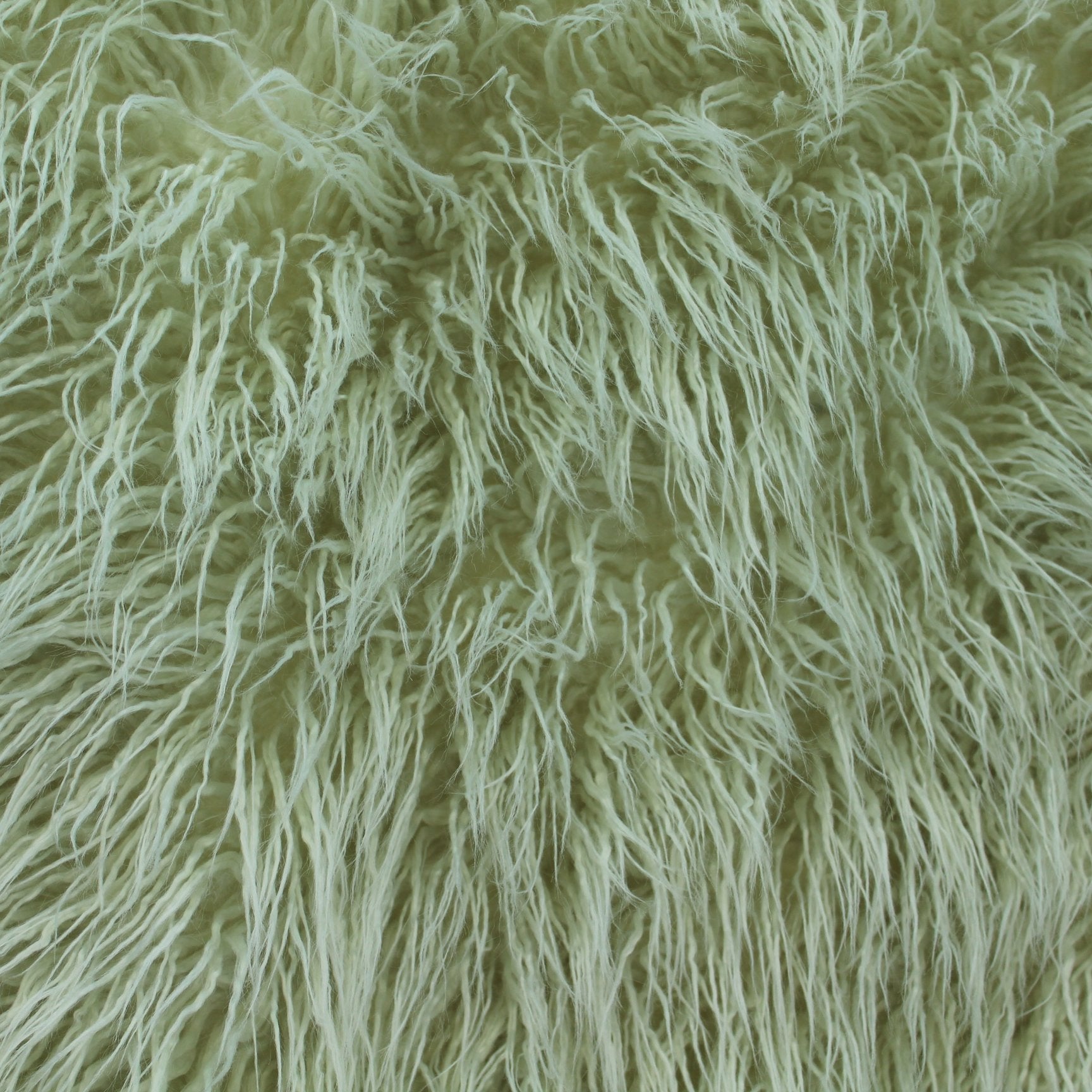 Faux Fur Rug Off White Long Nap Washable Huntington Home 49" X 62" closeup of pile