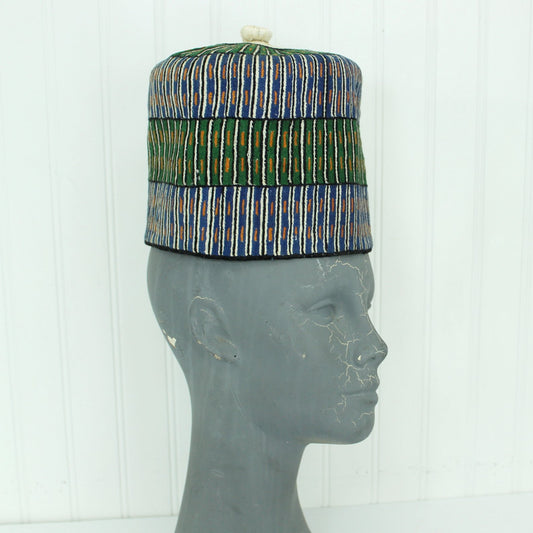 Traditional Hat Nigerian Woven Hand Made Nigeria 1980s