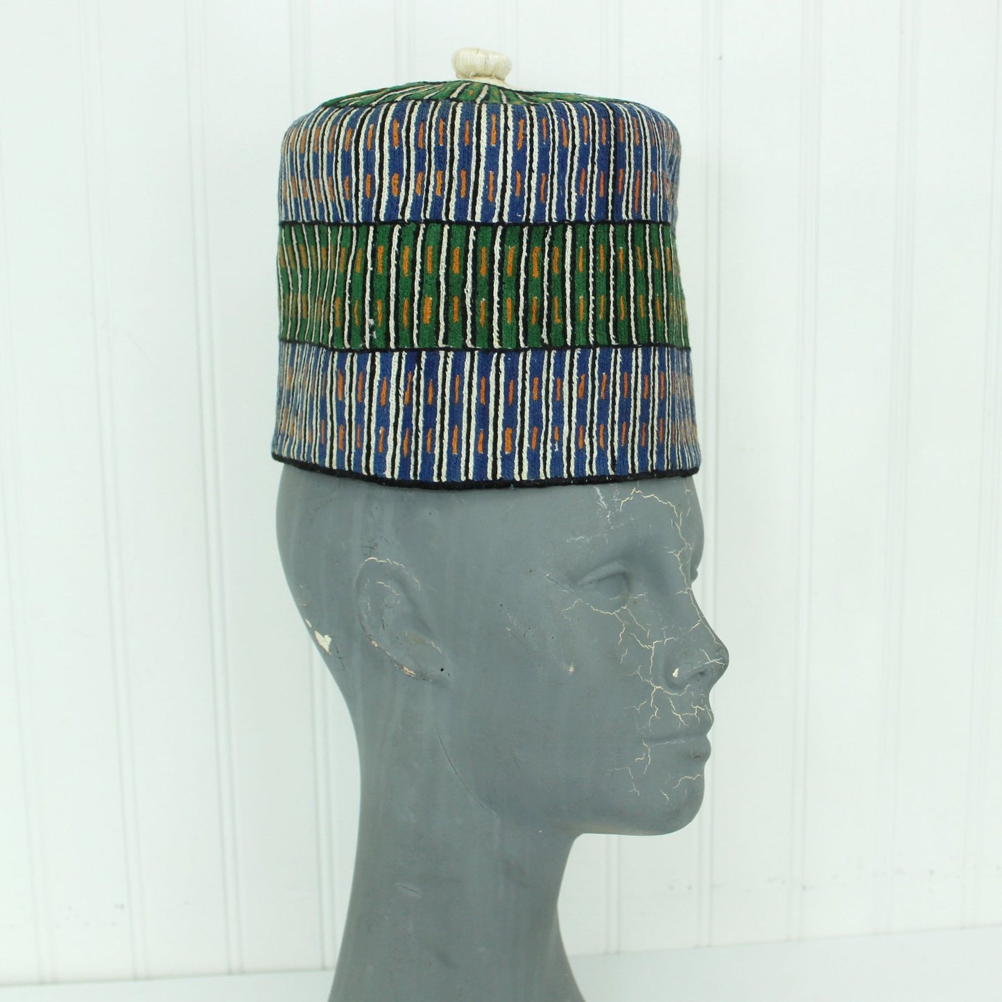 Traditional Hat Nigerian Woven Hand Made Nigeria 1980s