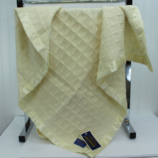 New With Tags Pendleton Wool Crib Blanket Ivory Basket Weave