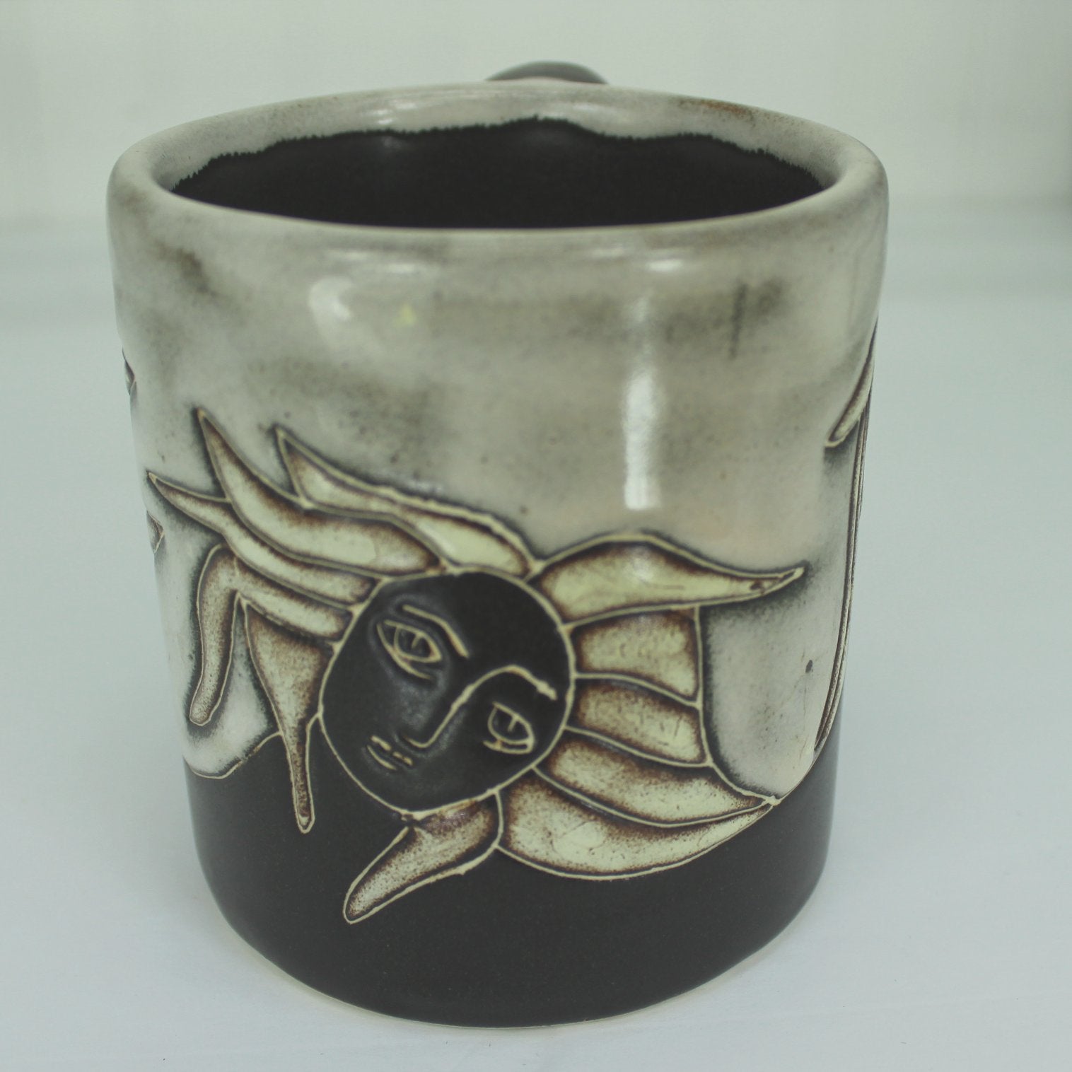 Large 14 Oz Mug by Mara Mexico Faces Signed 3rd face