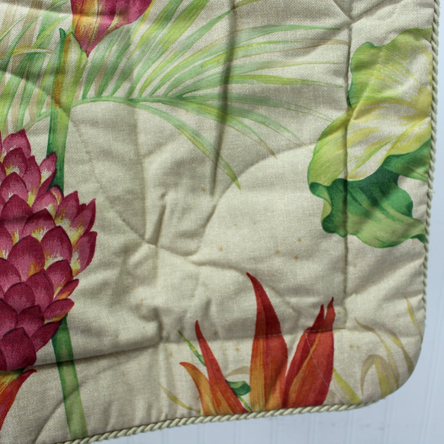 Thomasville Home Bird of Paradise King Sham Tropical Print Use or DIY stain