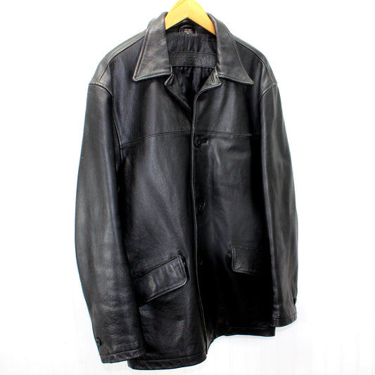 Kenneth Cole Reaction Leather Jacket M Heavy Warm Classic Cut Very Nice 5#