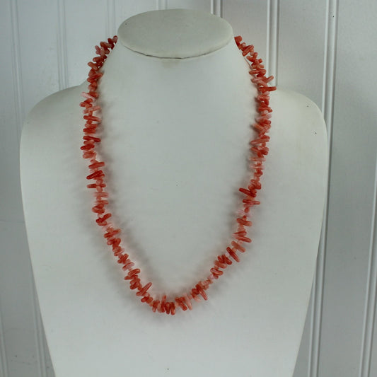 Napier Vintage Faux Coral Necklace Designer Signed Eco Friendly