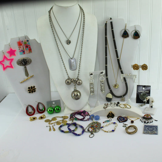 Collection Lot 45 Pieces Unmarked Jewelry Resale DIY