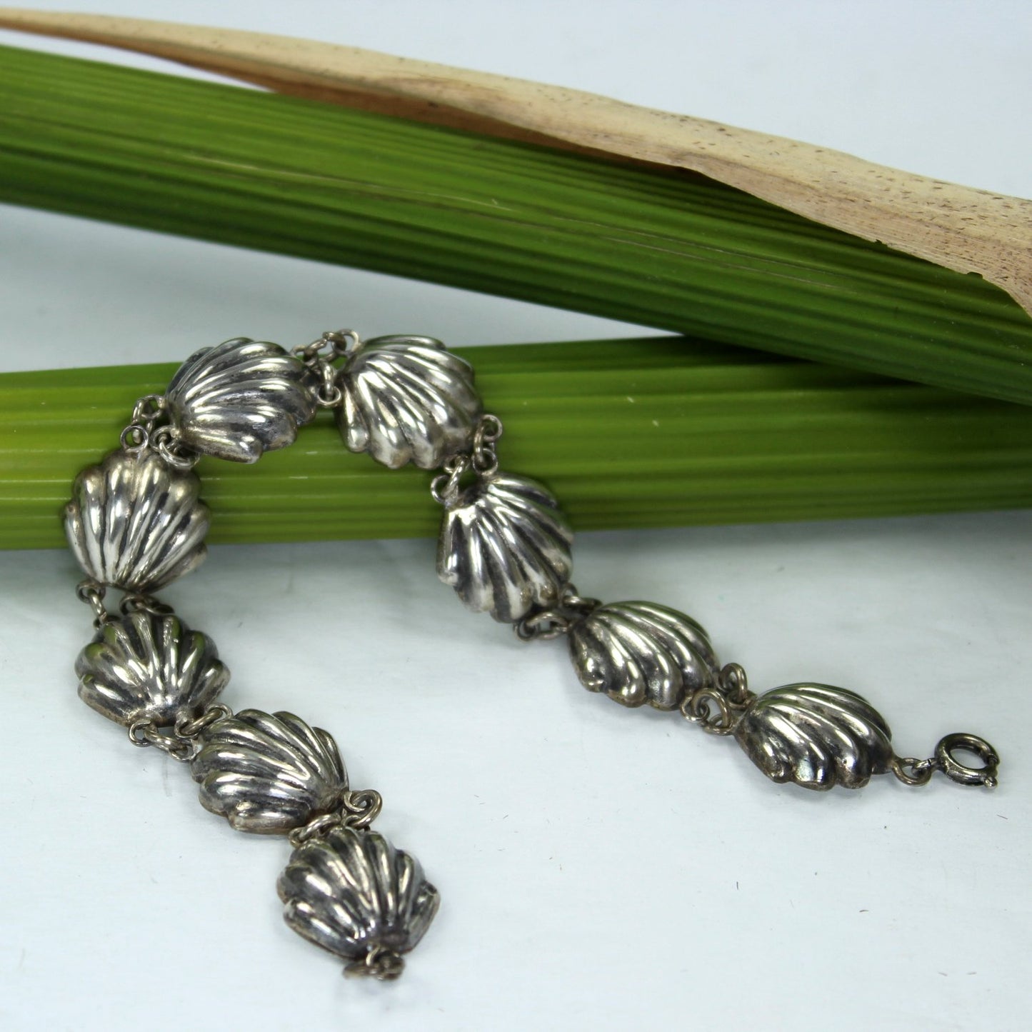 Sterling Silver Shell Design Link Bracelet Egypt other view