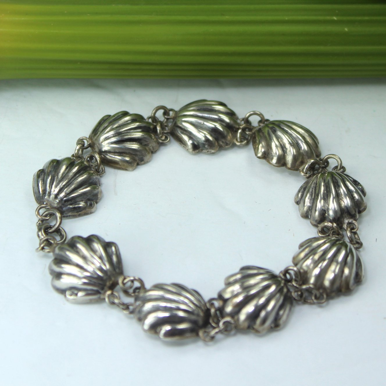 Sterling Silver Shell Design Link Bracelet Egypt