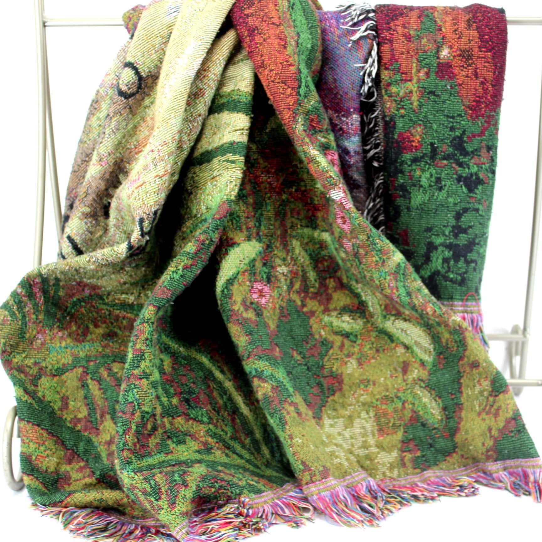 Cotton Tapestry Throw Blanket Prayer Nature Scene lovely colors