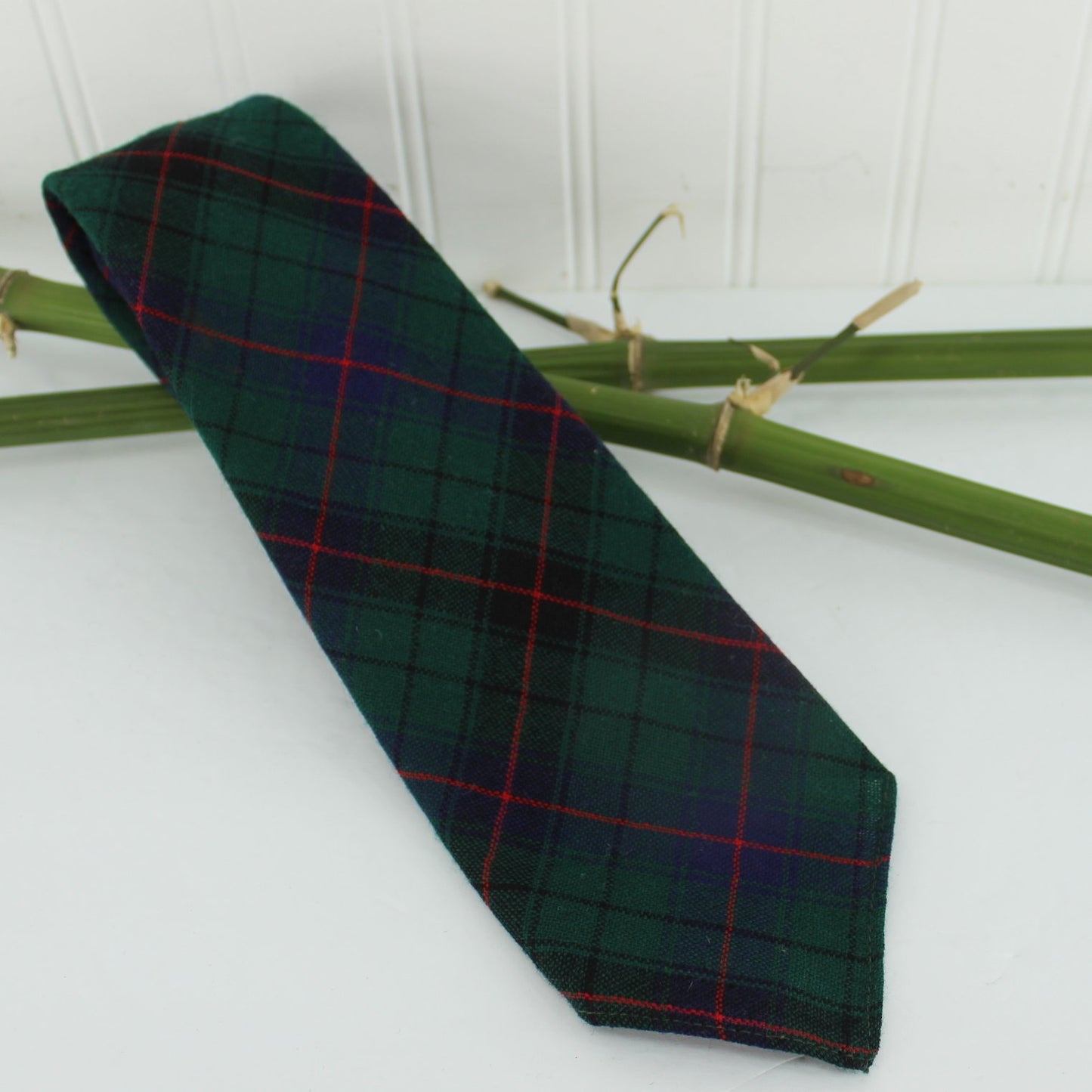 Davidson Scotland Vintage Necktie Tartan Wool 55" X 3 1/2"