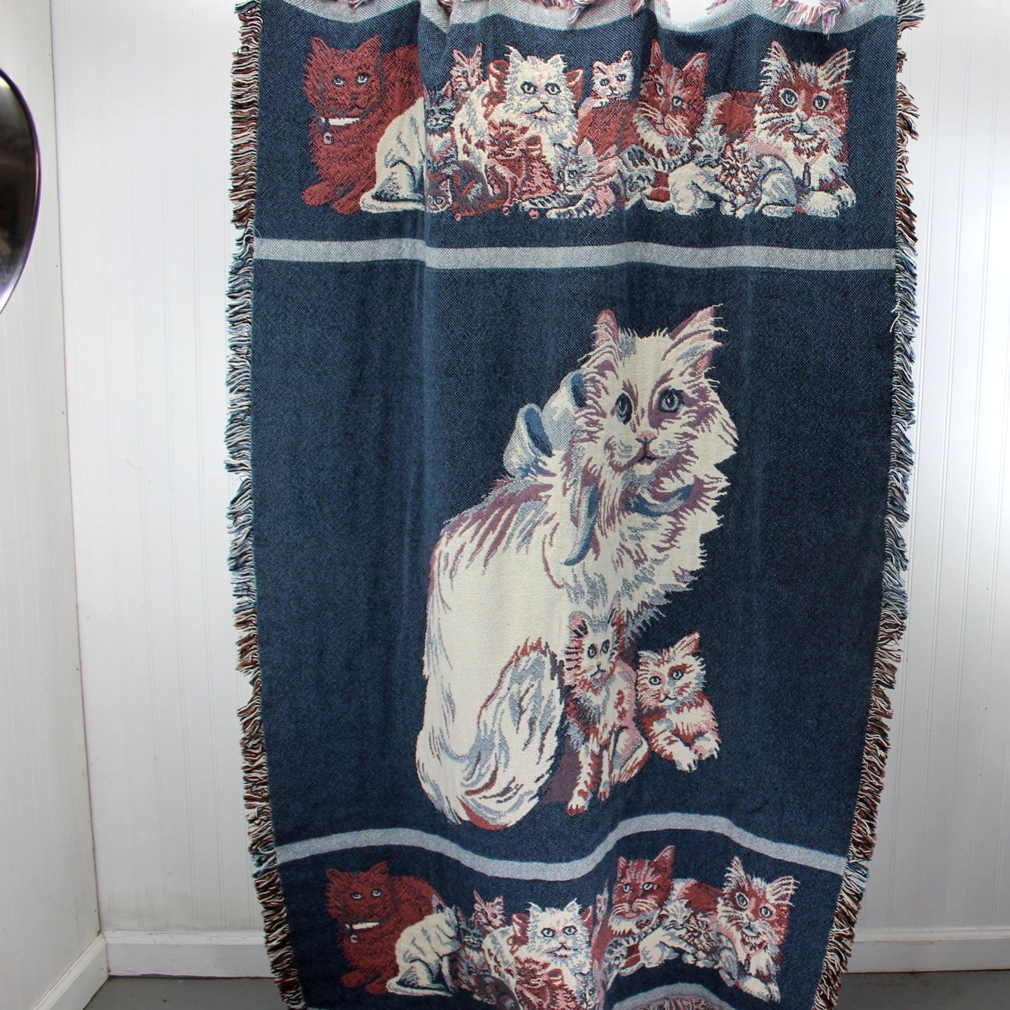 Cotton Throw Blanket Cats Kittens MWW 1992