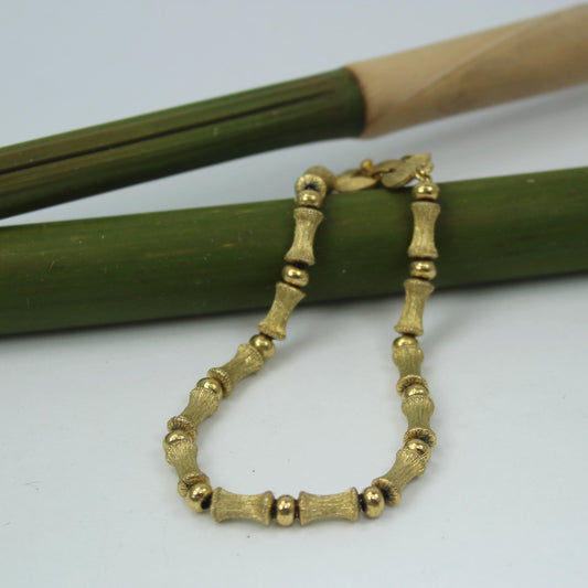 Monet Link Bracelet Mid Century Bamboo Design