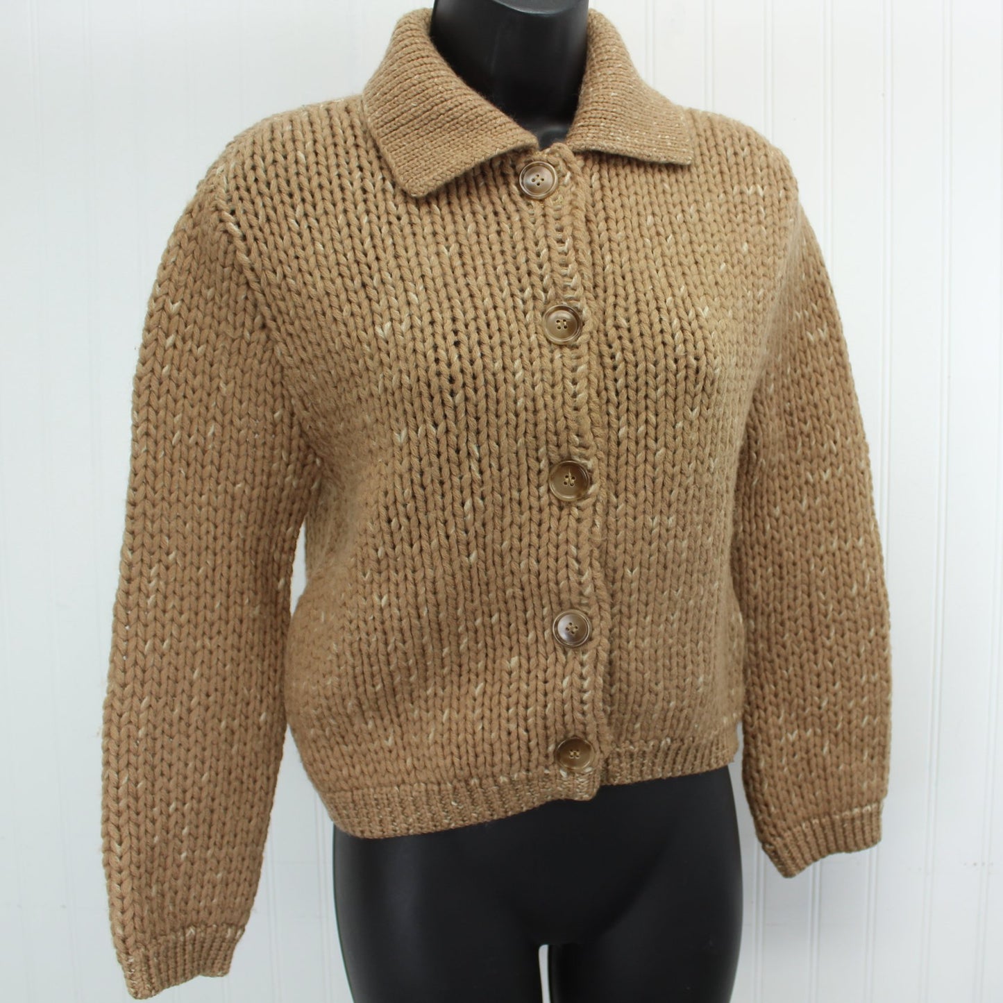 MCM Epic Evan Picone Wool Variegated Beige Wool Sweater