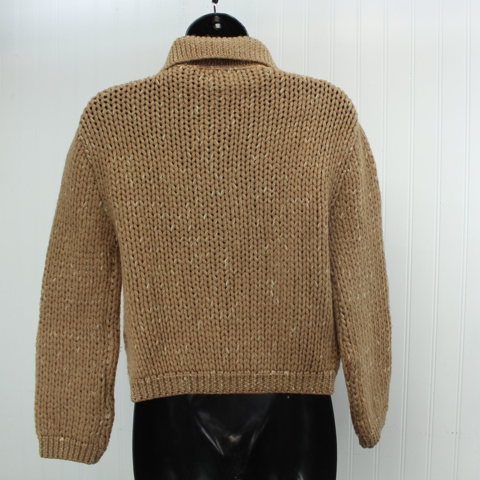 MCM Epic Evan Picone Wool Variegated Beige Wool Sweater back sweater